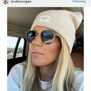 Rag & Bone Addison Merino Wool Beanie Winter Hat in Turtledove